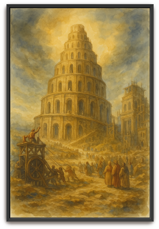 Babel - Watercolor - Scriptures Illustrated