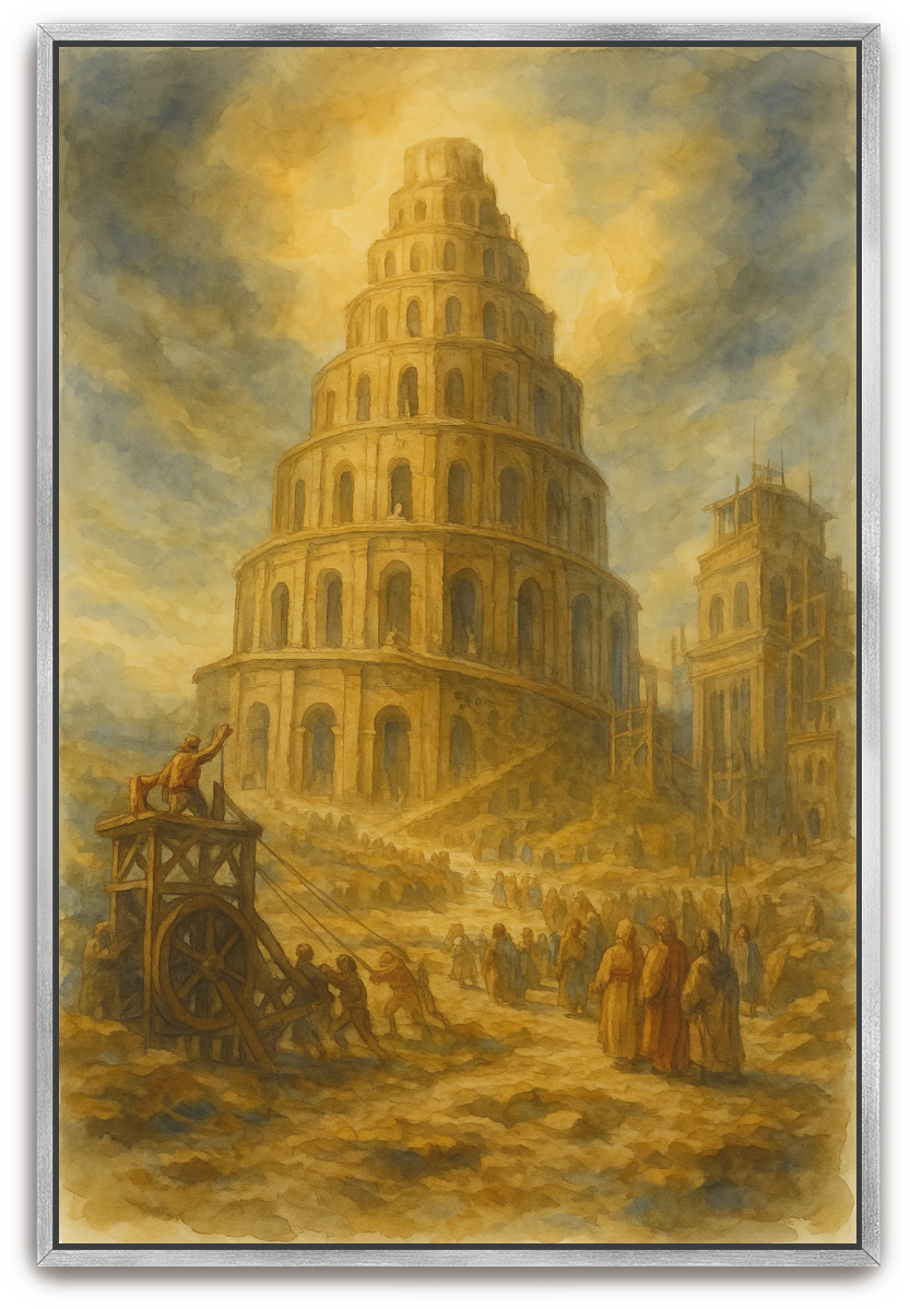 Babel - Watercolor - Scriptures Illustrated