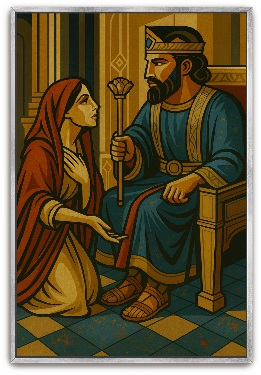 Esther's Plea - Art Deco - Scriptures Illustrated