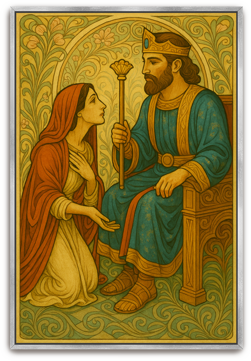 Esther's Plea - Art Nouveau - Scriptures Illustrated