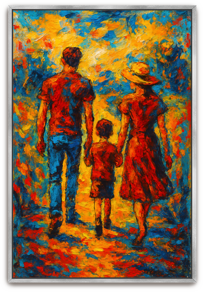 Family Walk - Abstract Expressionism - Scriptures Illustrated