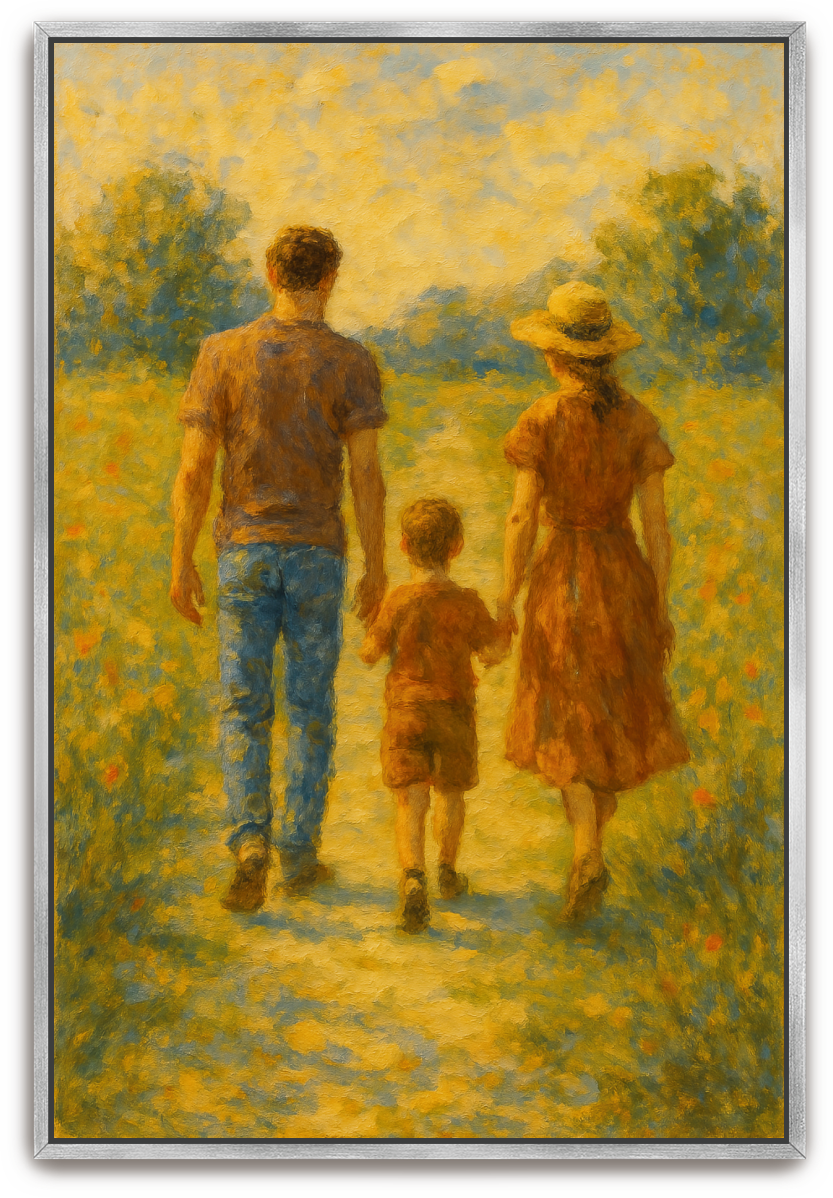 Family Walk - Impressionism - Scriptures Illustrated