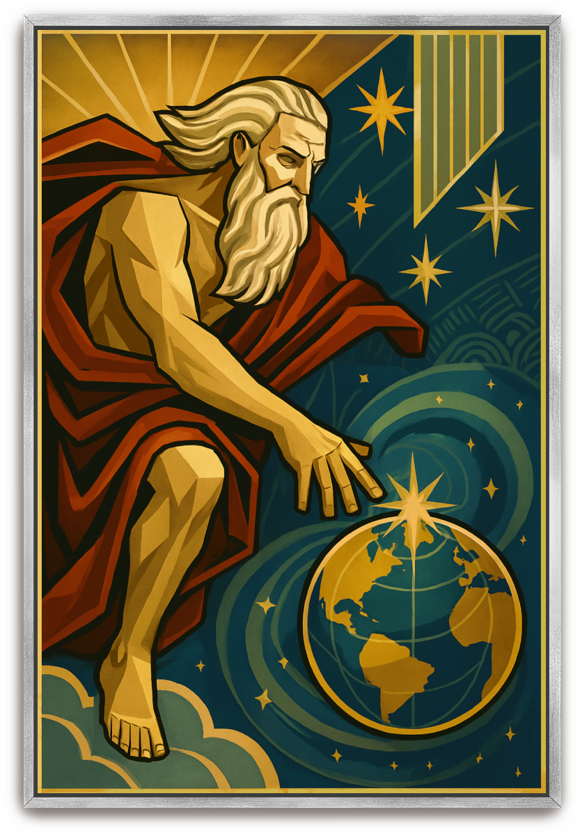 God Creates - Art Deco - Scriptures Illustrated