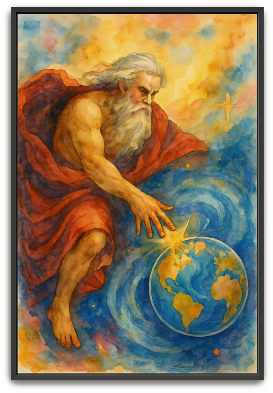 God Creates - Watercolor - Scriptures Illustrated