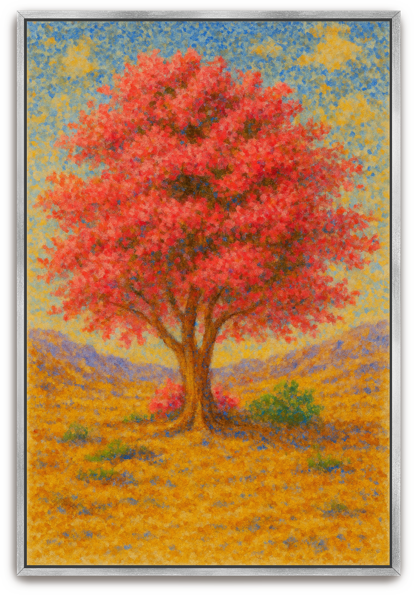 Hadassah Tree - Pointillism - Scriptures Illustrated