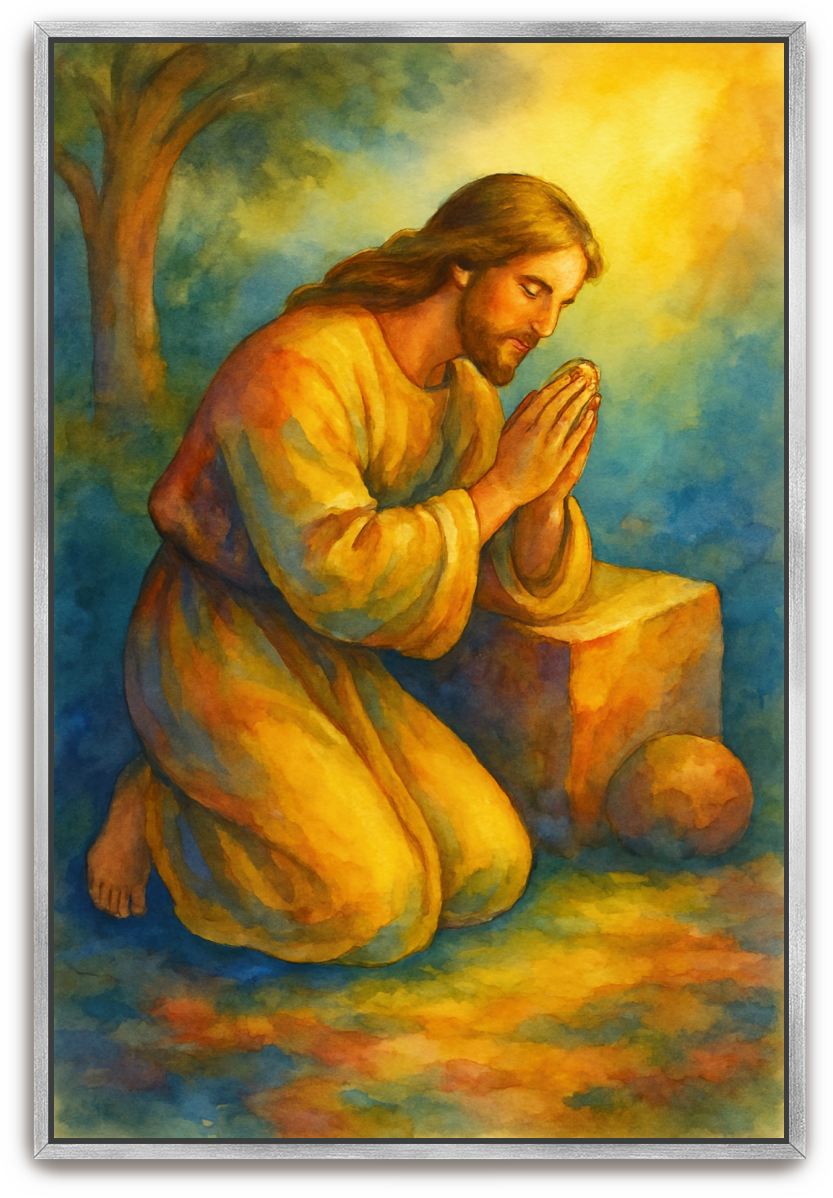 Jesus Prayed - Watercolor - Scriptures Illustrated