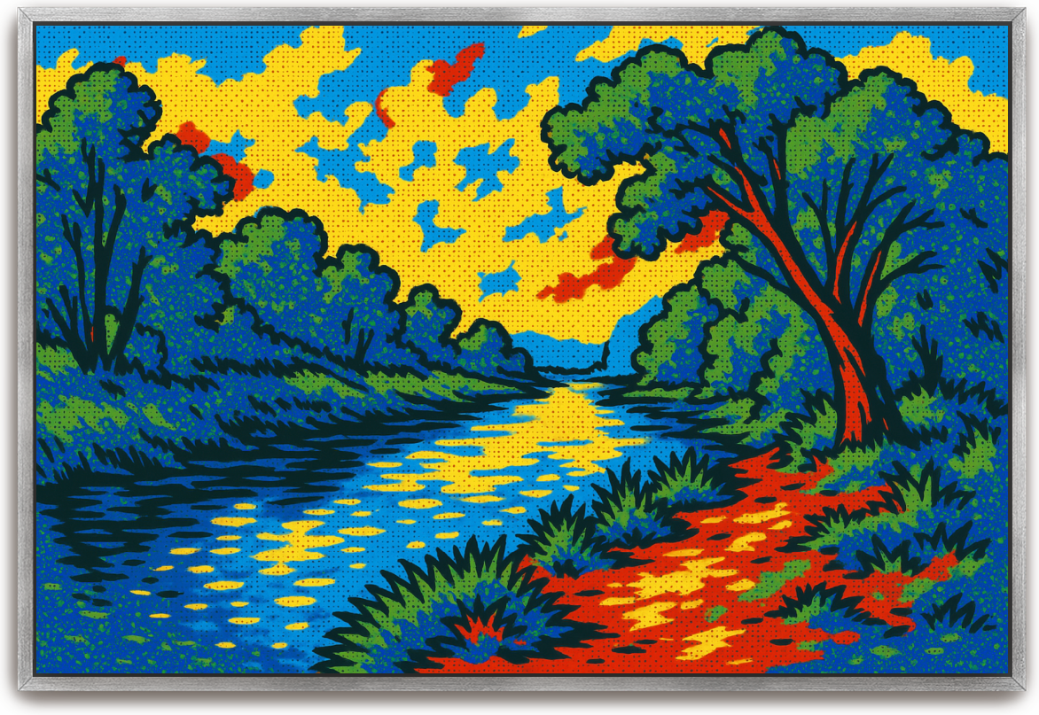 Jordan River - Pop Art - Scriptures Illustrated
