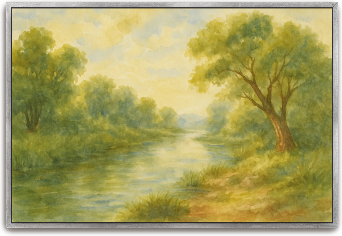 Jordan River - Watercolor - Scriptures Illustrated