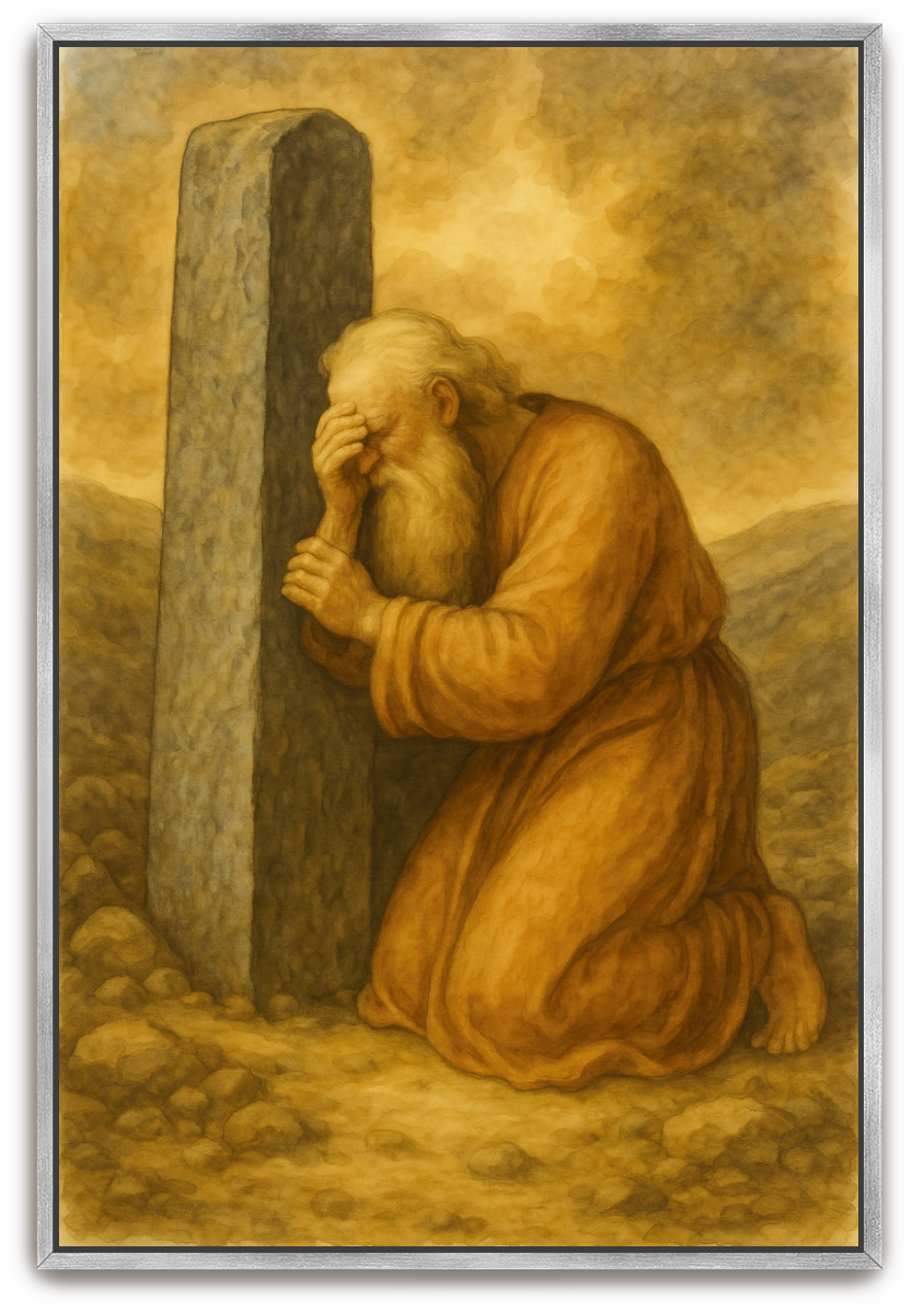 Lot Mourns - Watercolor - Scriptures Illustrated