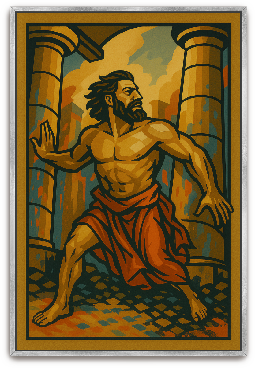 Samson's Sacrifice - Art Deco - Scriptures Illustrated