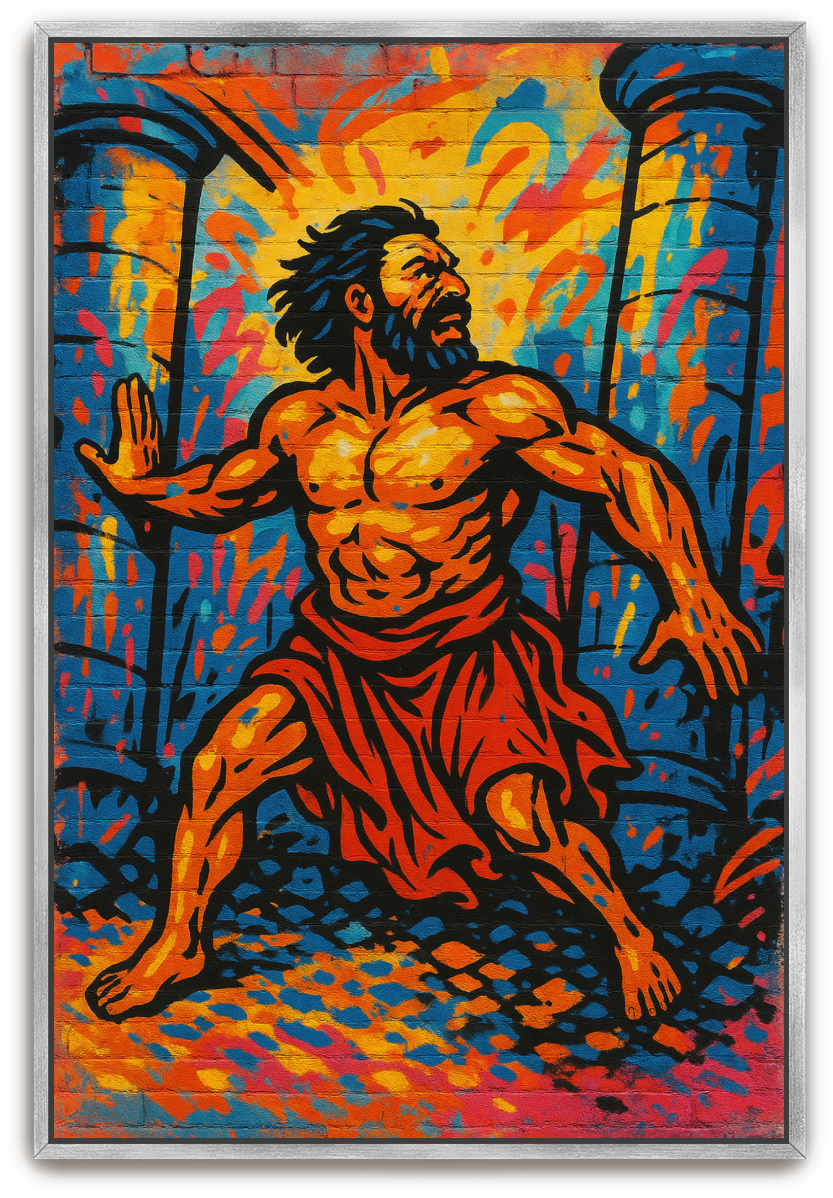Samson's Sacrifice - Street Art - Scriptures Illustrated