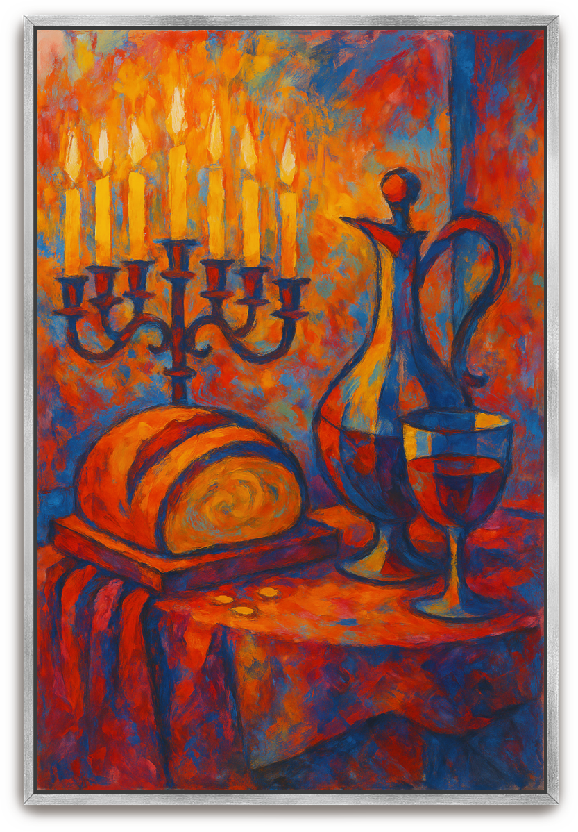 The Lampstand and The Covenant - Abstract Expressionism - Scriptures Illustrated