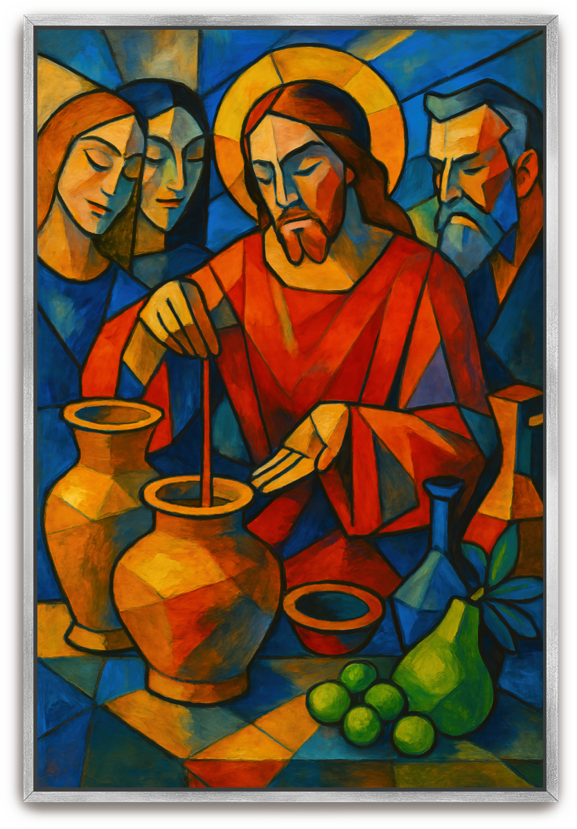Water to Wine - Cubism - Scriptures Illustrated