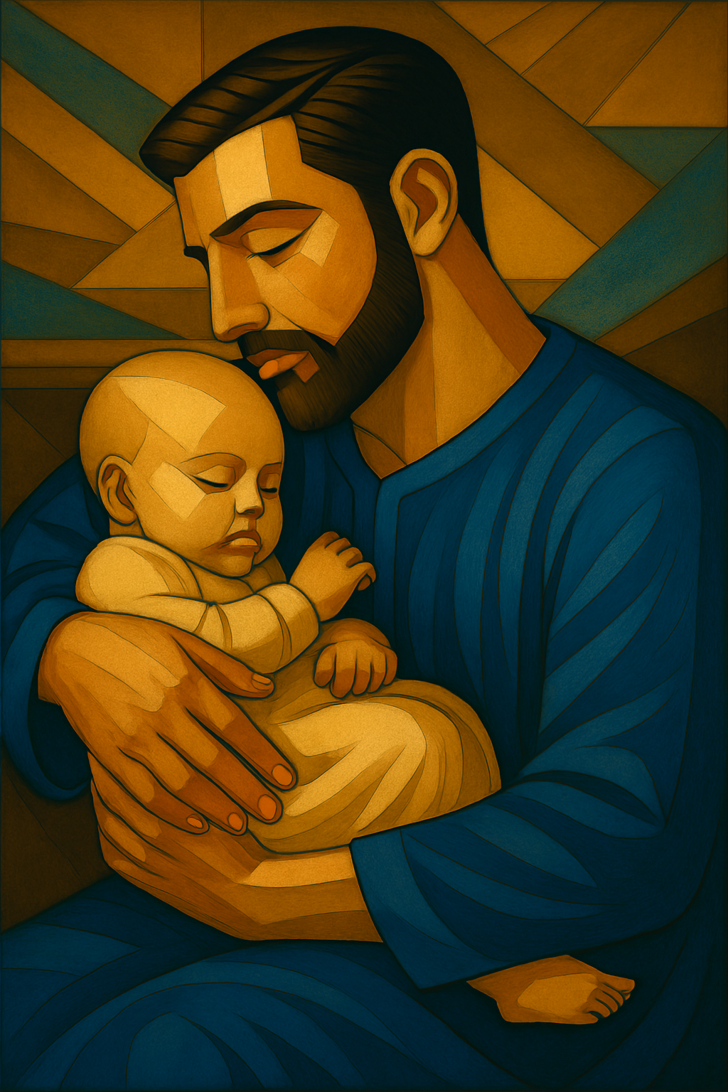 A Father's Joy - Art Deco - Scriptures Illustrated
