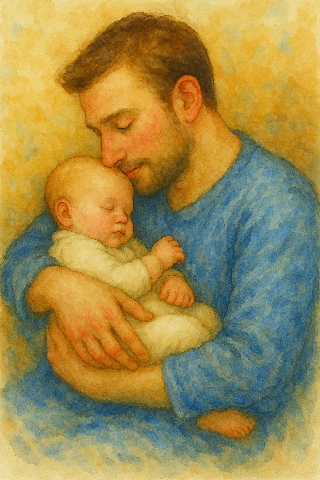 A Father's Joy - Watercolor - Scriptures Illustrated