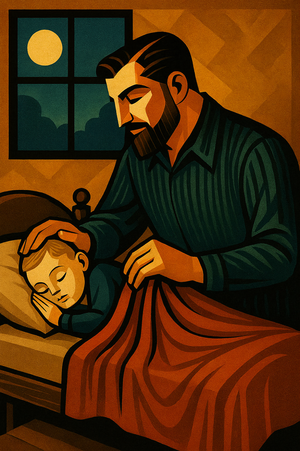 A Father's Prayer - Art Deco - Scriptures Illustrated