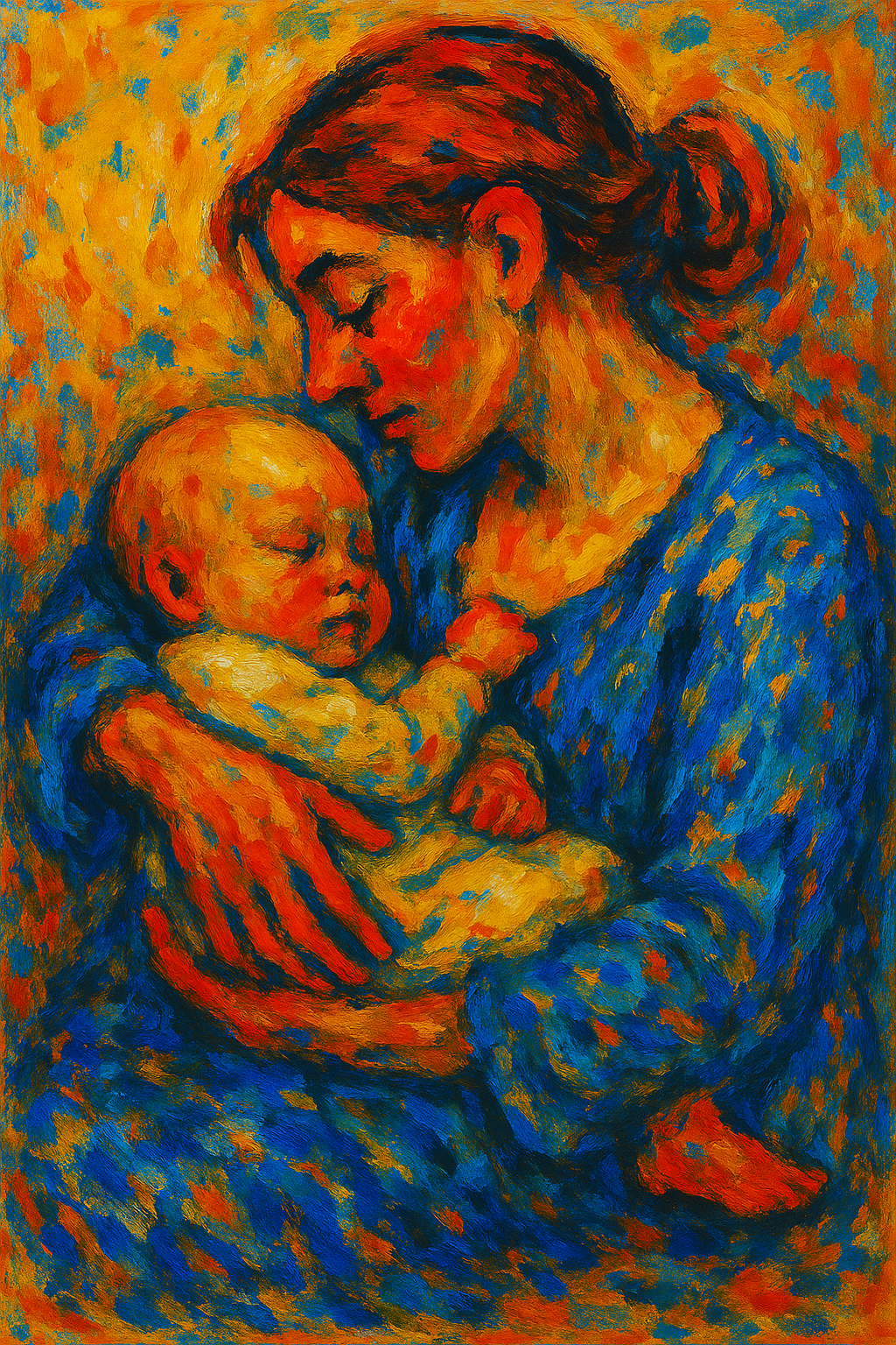 A Mother's Joy - Abstract Expressionism - Scriptures Illustrated