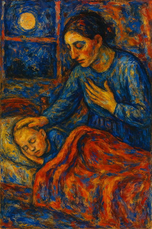 A Mother's Prayer - Abstract Expressionism - Scriptures Illustrated