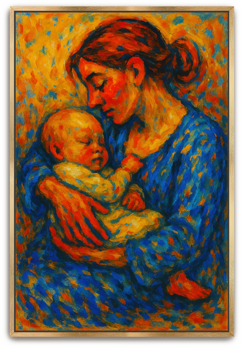 A Mother's Joy - Abstract Expressionism - Scriptures Illustrated