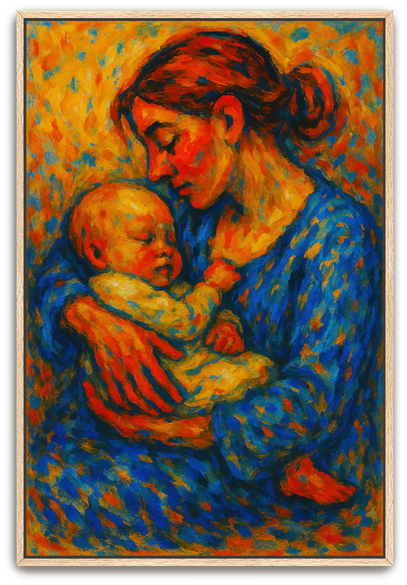 A Mother's Joy - Abstract Expressionism - Scriptures Illustrated