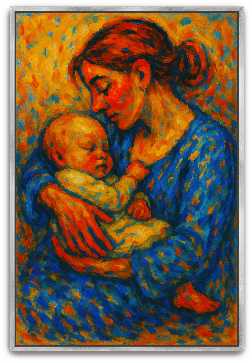 A Mother's Joy - Abstract Expressionism - Scriptures Illustrated