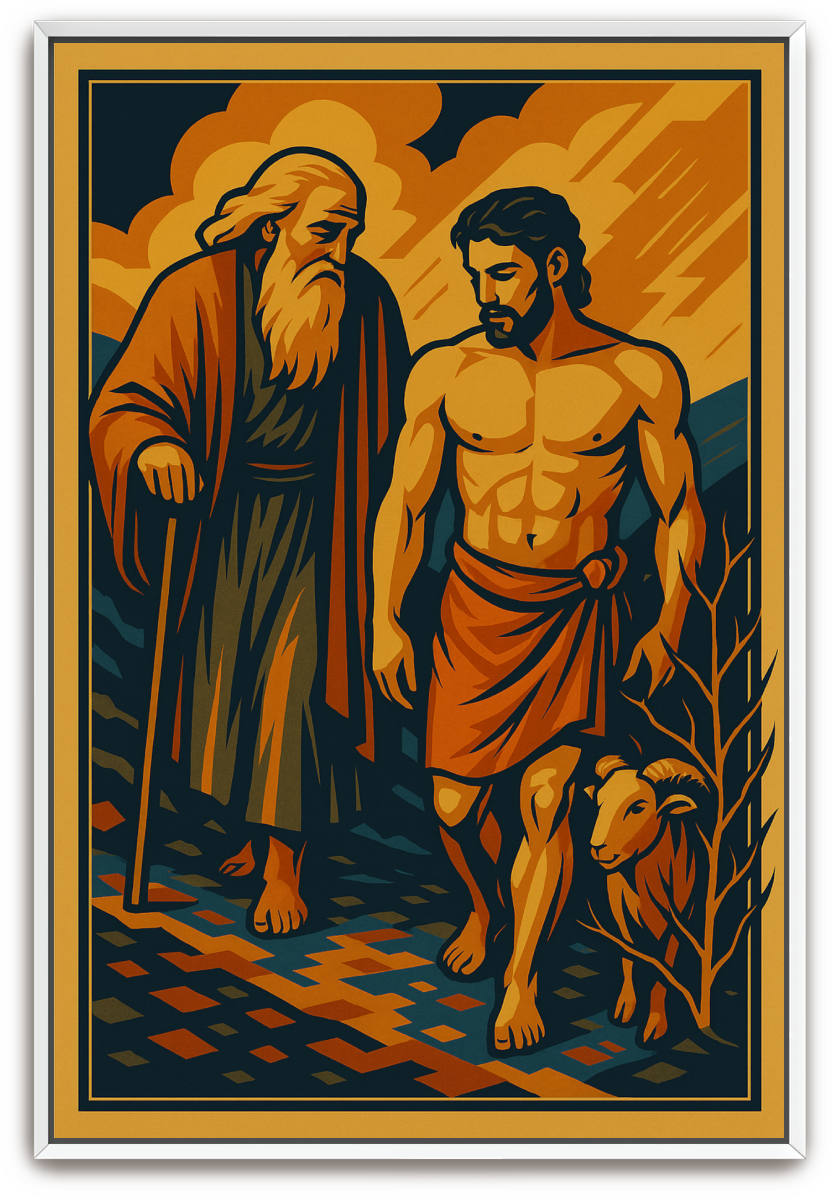 Abraham and Isaac - Art Deco - Scriptures Illustrated