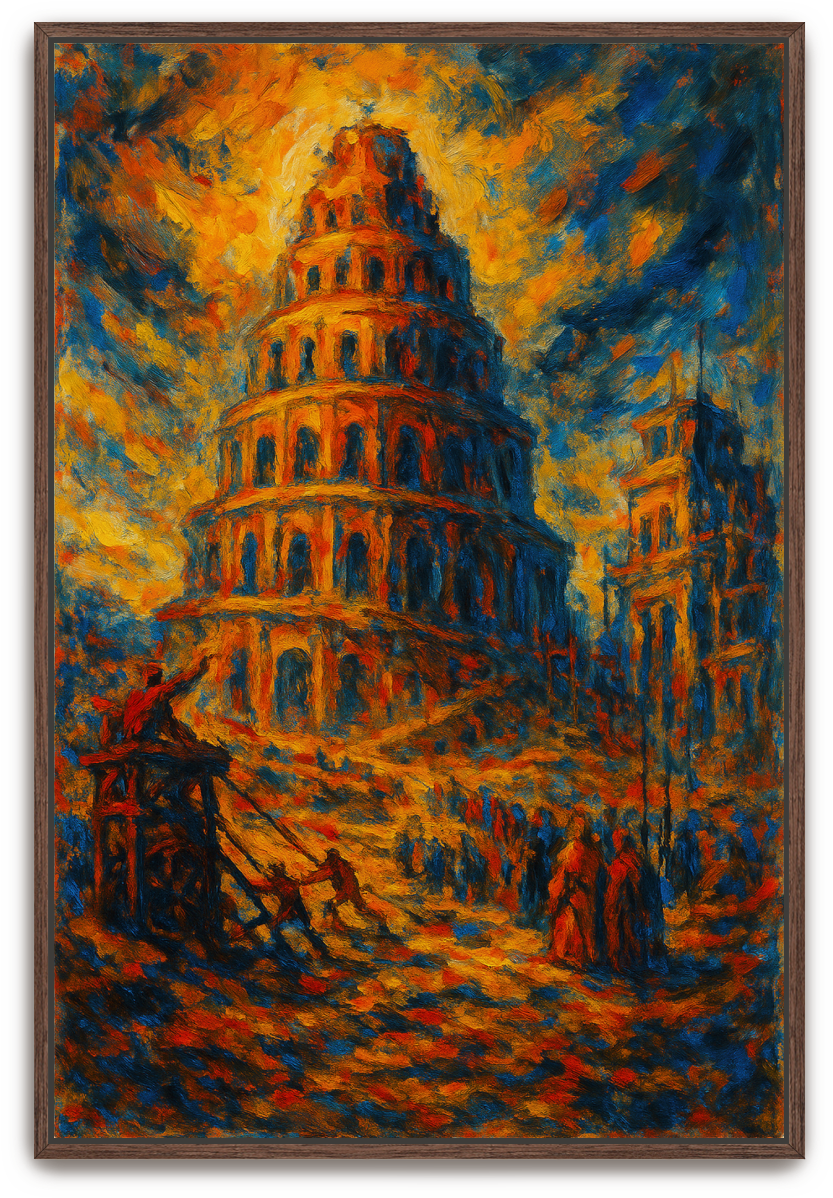 Babel - Abstract Expressionism - Scriptures Illustrated