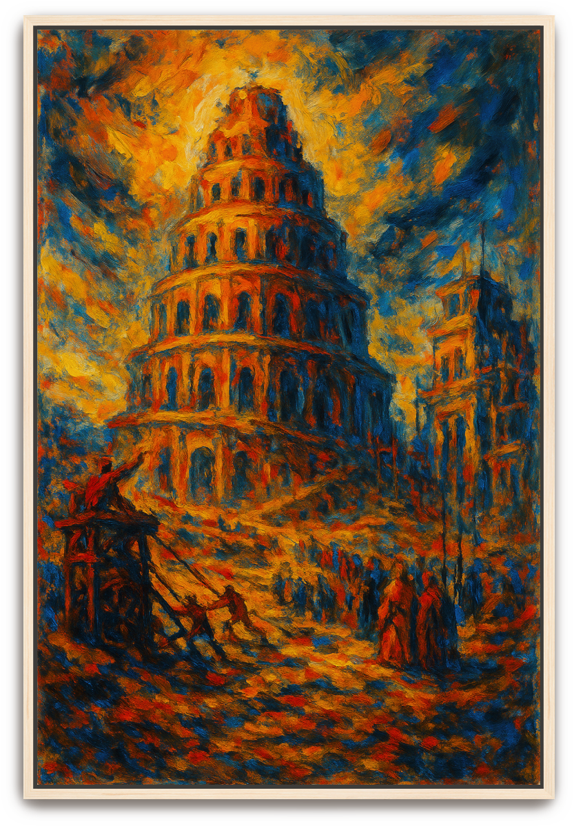 Babel - Abstract Expressionism - Scriptures Illustrated