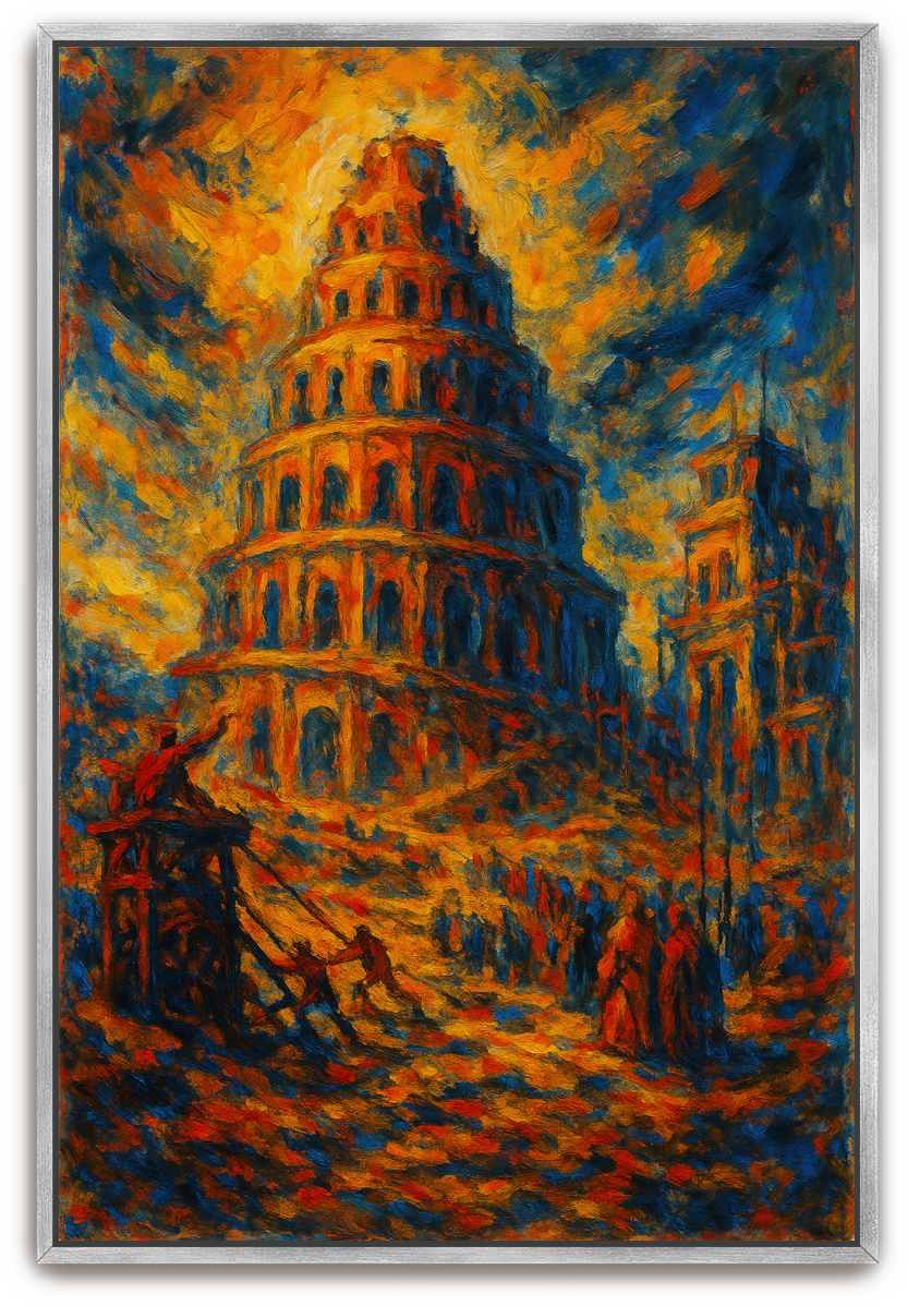 Babel - Abstract Expressionism - Scriptures Illustrated