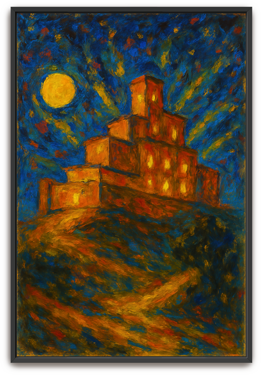 City on a Hill - Abstract Expressionism - Scriptures Illustrated