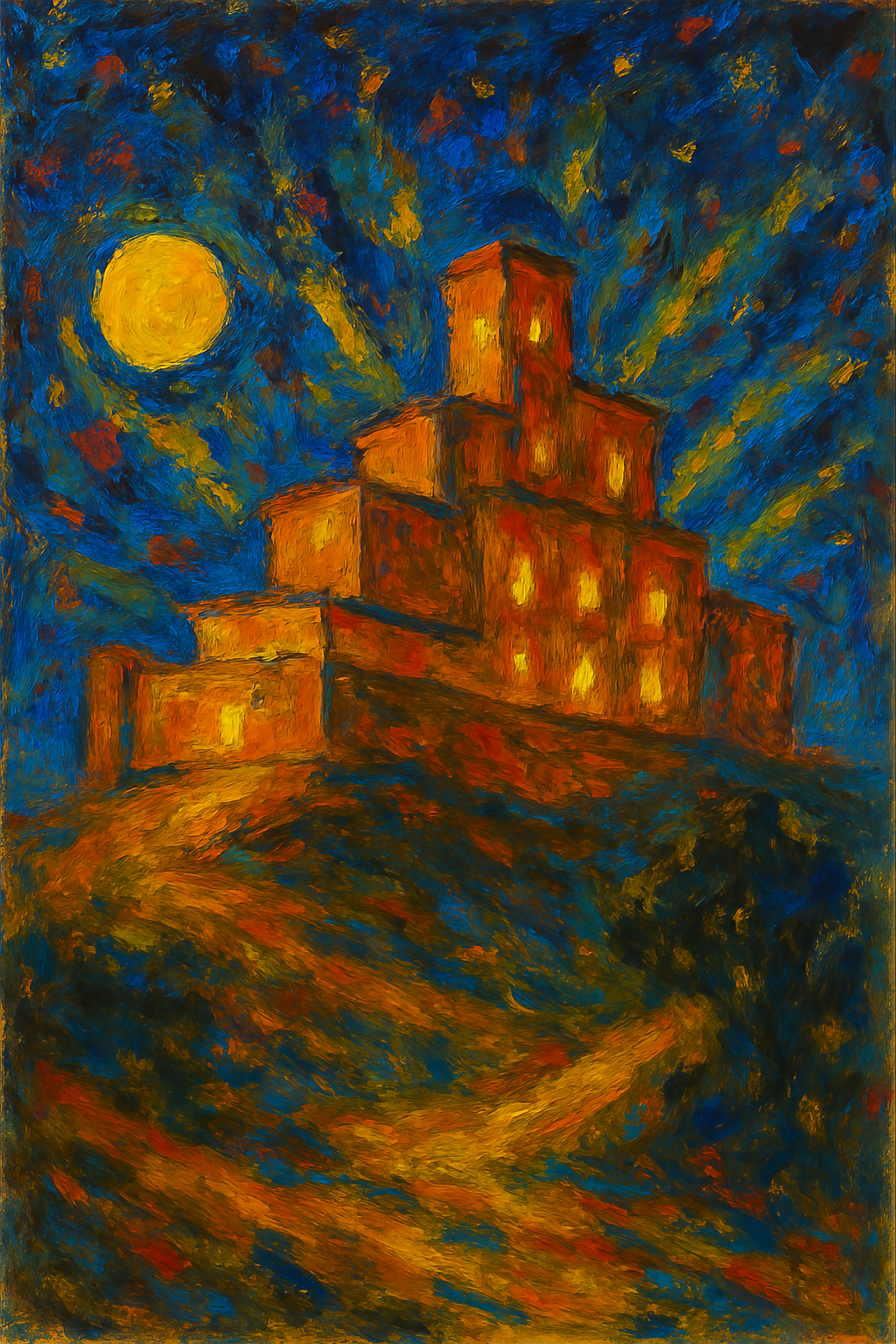 City on a Hill - Abstract Expressionism - Scriptures Illustrated