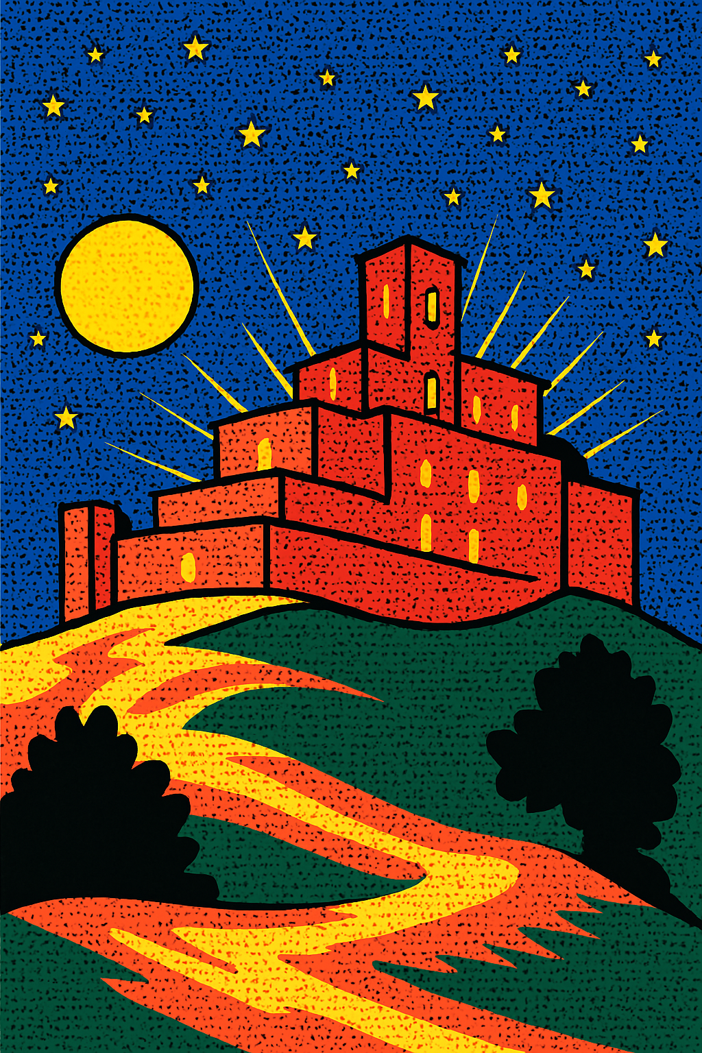 City on a Hill - Pop Art - Scriptures Illustrated