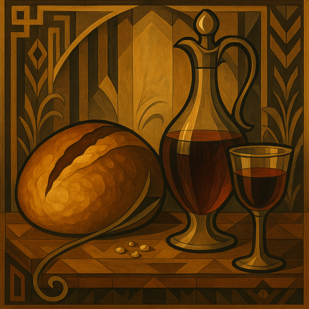 Communion Table - Art Deco - Scriptures Illustrated