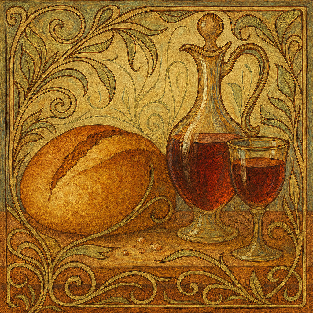 Communion Table - Art Nouveau - Scriptures Illustrated