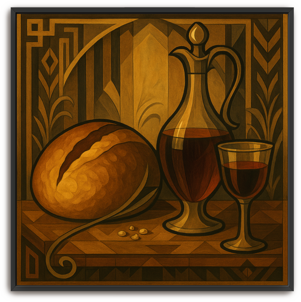 Communion Table - Art Deco - Scriptures Illustrated