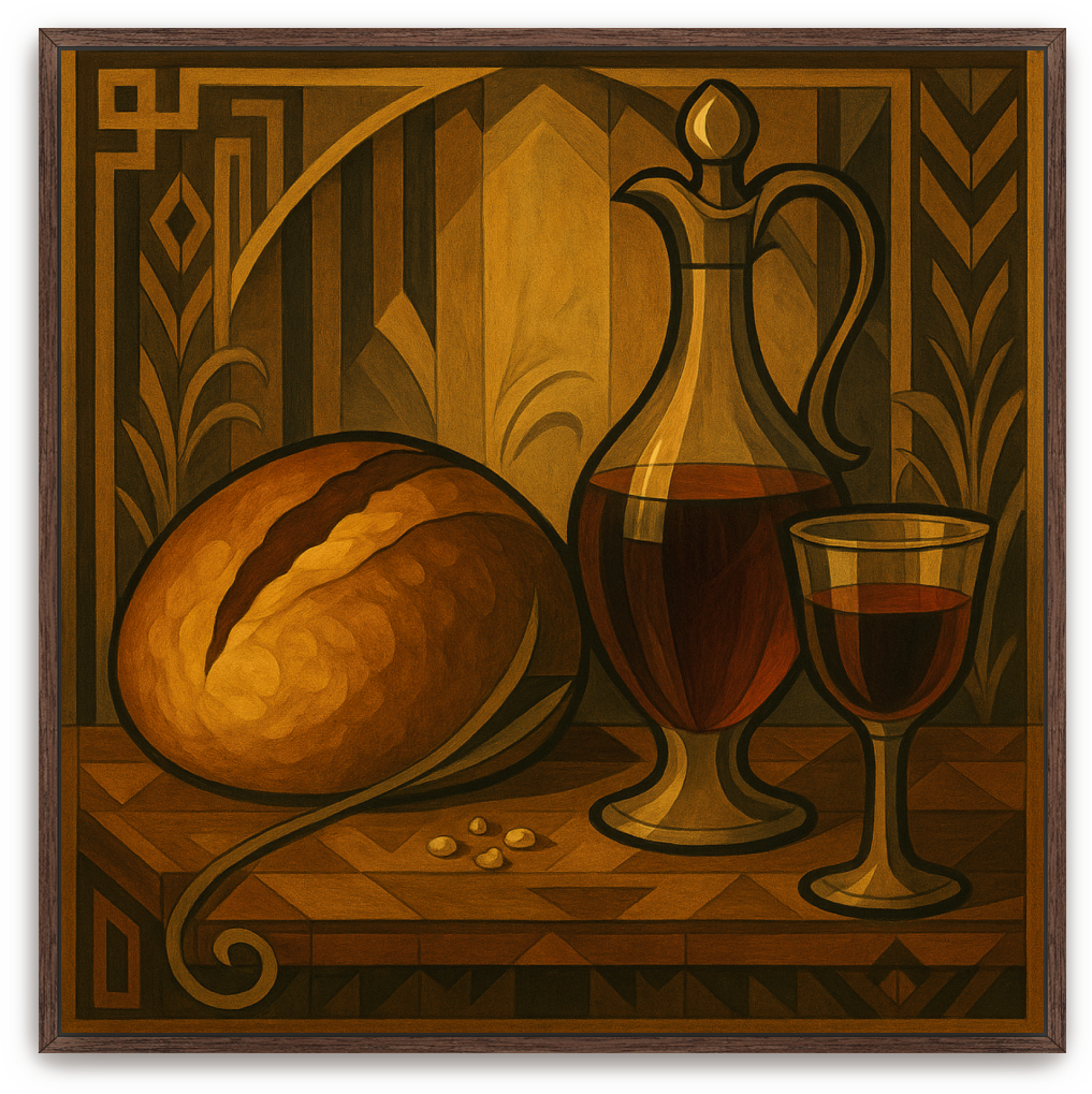 Communion Table - Art Deco - Scriptures Illustrated