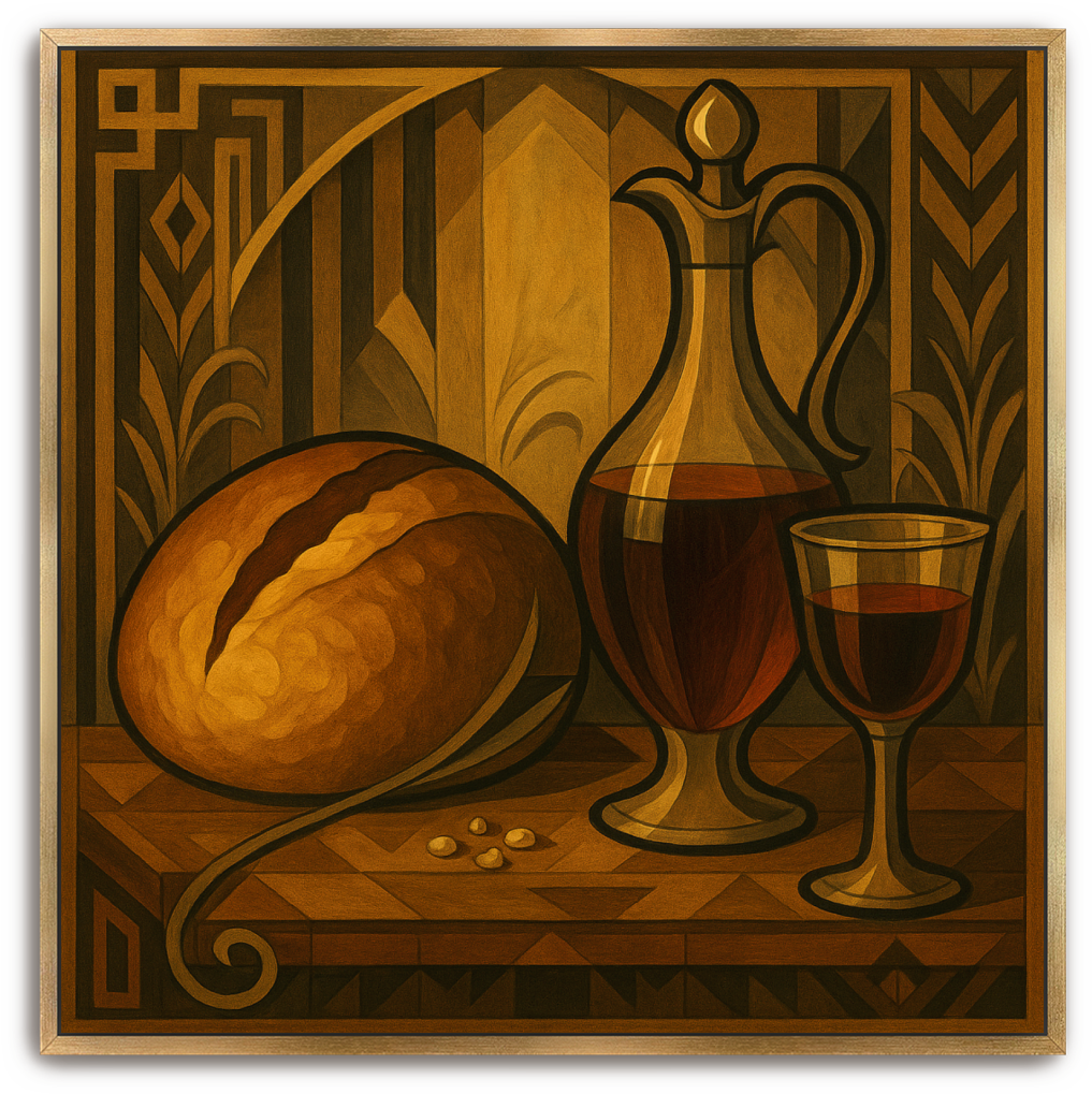 Communion Table - Art Deco - Scriptures Illustrated