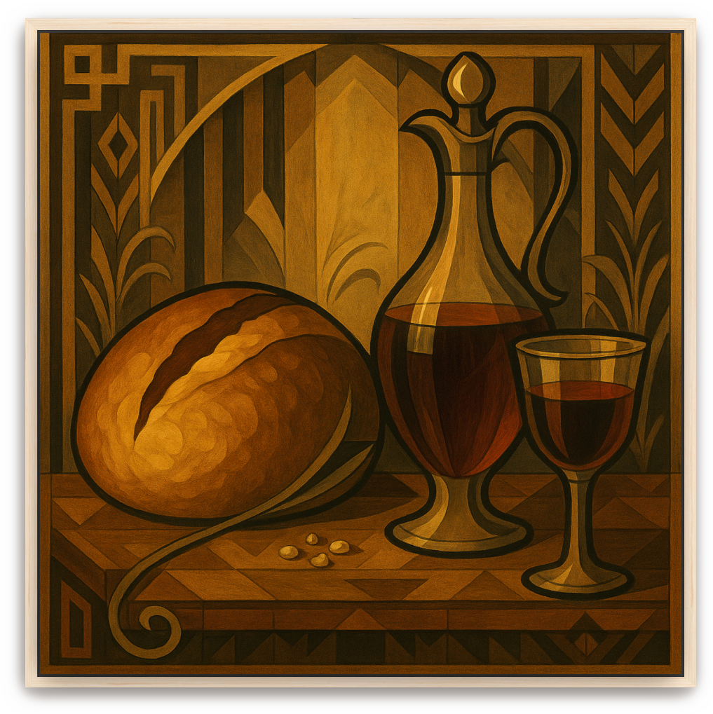 Communion Table - Art Deco - Scriptures Illustrated