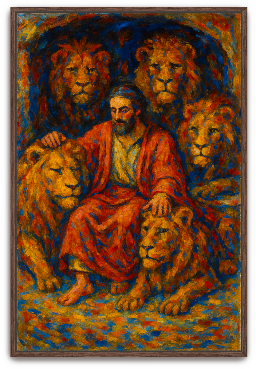 Daniel in the Den - Abstract Expressionism - Scriptures Illustrated