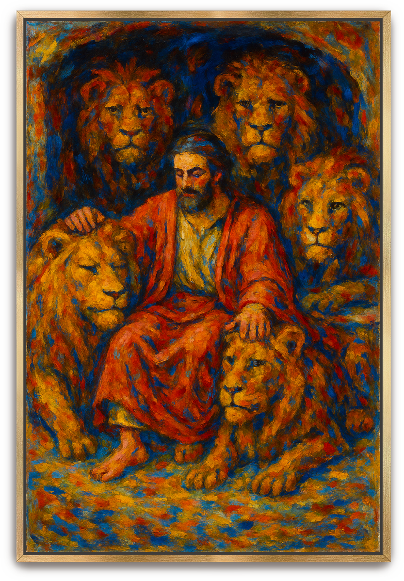 Daniel in the Den - Abstract Expressionism - Scriptures Illustrated