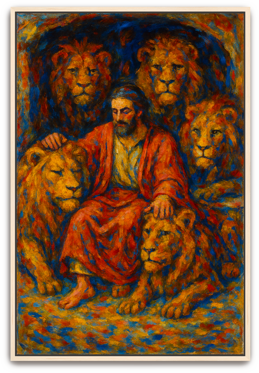 Daniel in the Den - Abstract Expressionism - Scriptures Illustrated