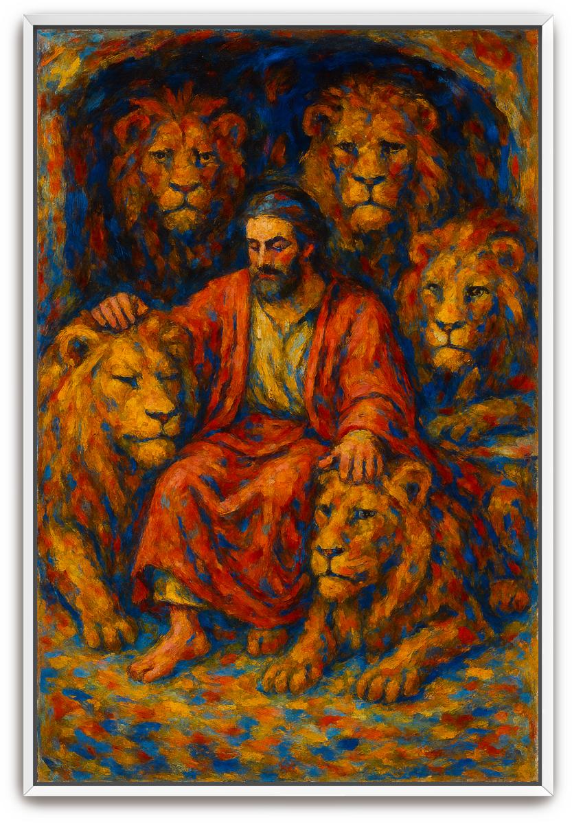 Daniel in the Den - Abstract Expressionism - Scriptures Illustrated