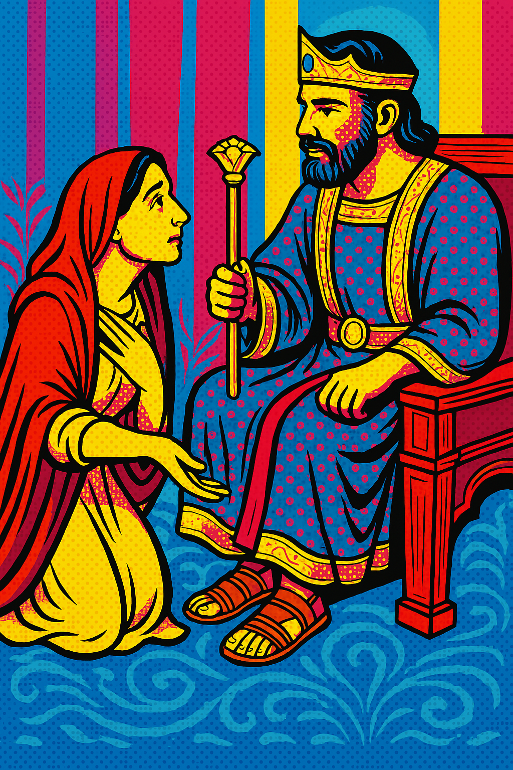 Esther's Plea - Pop Art - Scriptures Illustrated