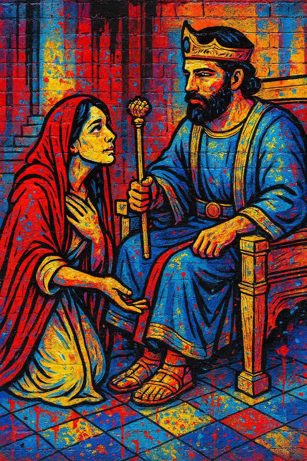 Esther's Plea - Street Art - Scriptures Illustrated