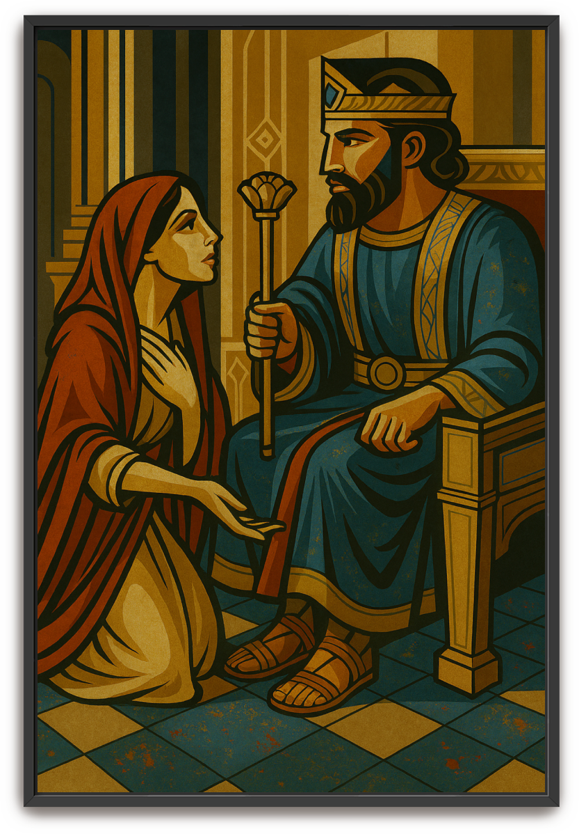 Esther's Plea - Art Deco - Scriptures Illustrated