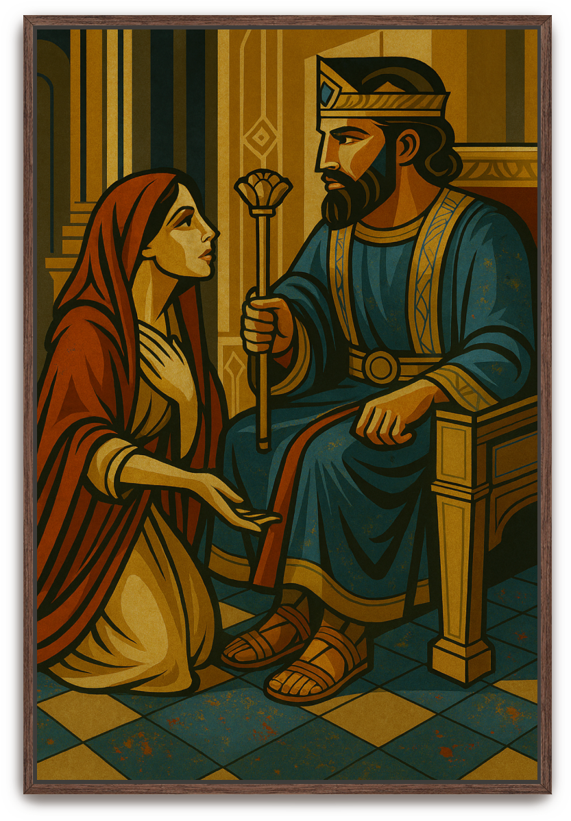 Esther's Plea - Art Deco - Scriptures Illustrated