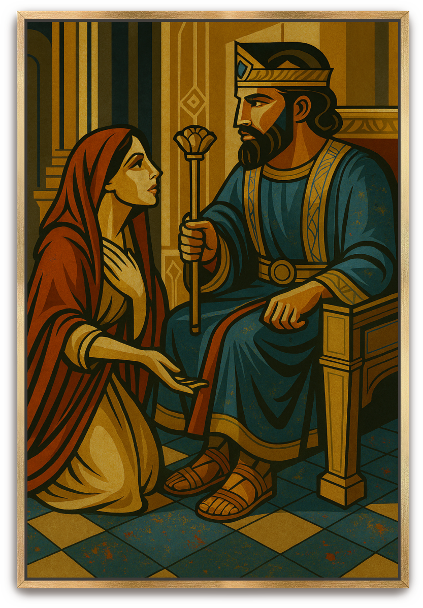 Esther's Plea - Art Deco - Scriptures Illustrated