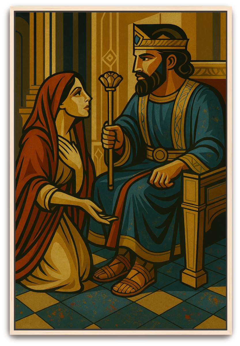 Esther's Plea - Art Deco - Scriptures Illustrated