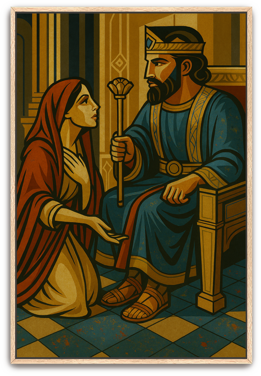 Esther's Plea - Art Deco - Scriptures Illustrated