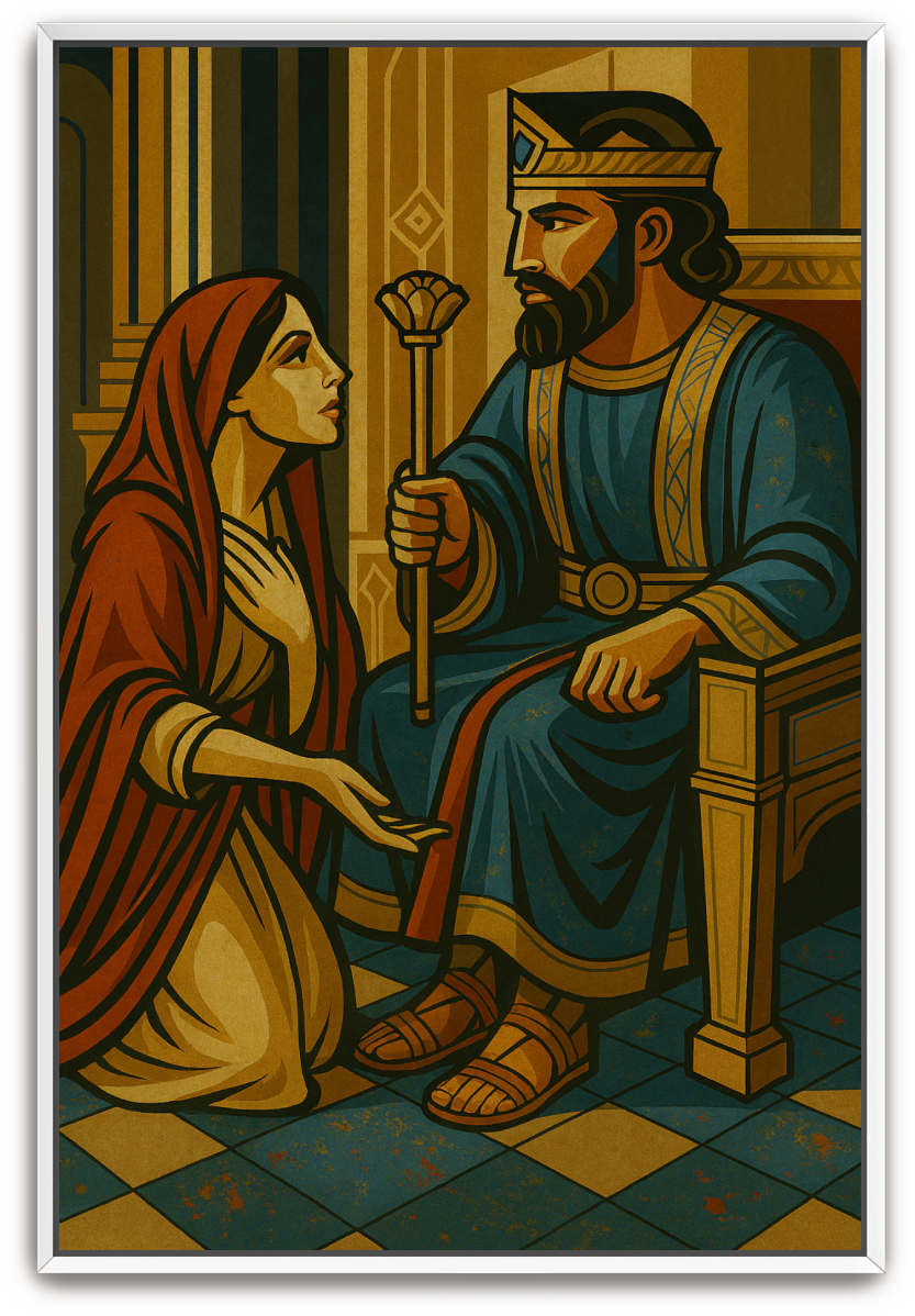 Esther's Plea - Art Deco - Scriptures Illustrated